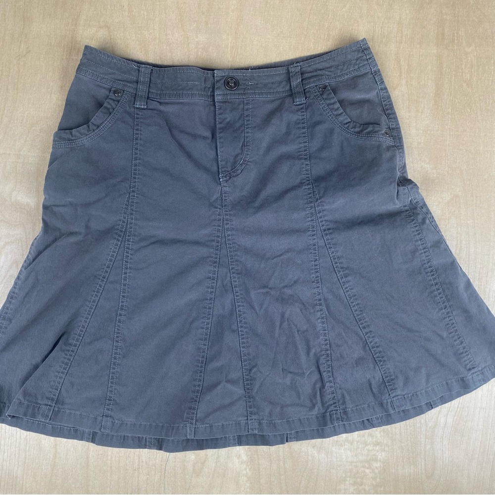 KUHL Womens 6 Born In The Mountains GrayA-Line Skirt Outdoor